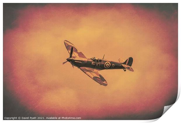 Spitfire In The Sun  Print by David Pyatt
