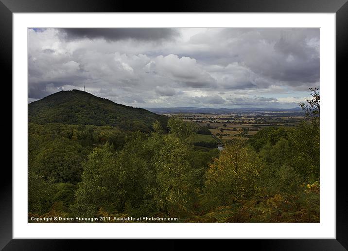 The Wrekin Viewed From The Ercall Framed Mounted Print by Darren Burroughs
