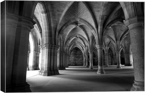 The Cloisters - University of Glasgow Canvas Print by Theo Spanellis