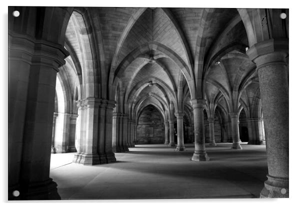 The Cloisters - University of Glasgow Acrylic by Theo Spanellis
