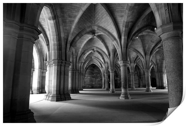 The Cloisters - University of Glasgow Print by Theo Spanellis