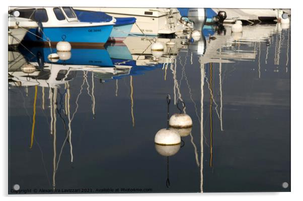 Boats and Buoys  Acrylic by Alexandra Lavizzari