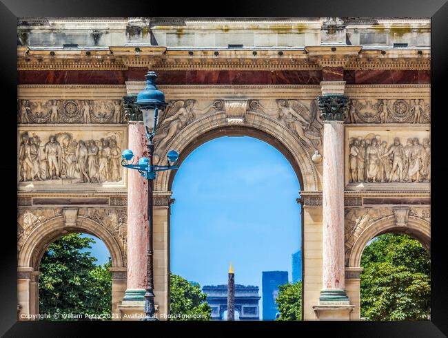 Arc de Triomphe du Carrousel Paris France Framed Print by William Perry
