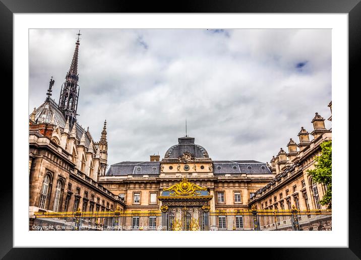 Golden Gate Court Appeals Palace Justice Sainte Chapelle Paris F Framed Mounted Print by William Perry