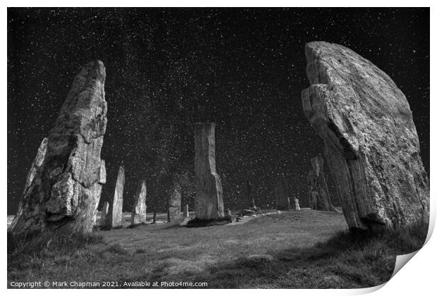 Calanais Standing Stones and Stars Print by Photimageon UK