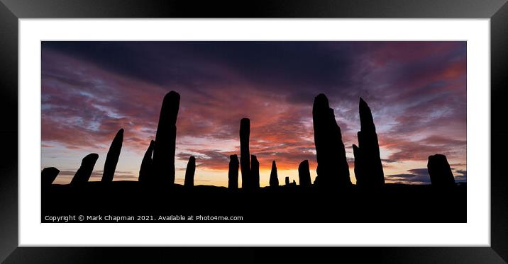Calanais sunset silhouette Framed Mounted Print by Photimageon UK