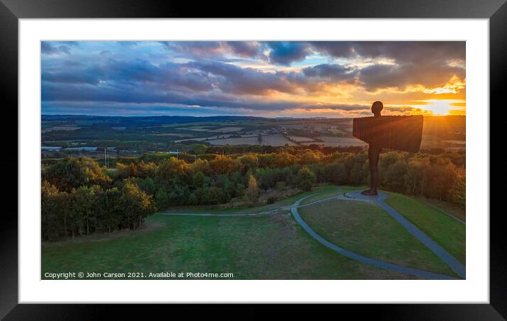The Angel of the North Framed Mounted Print by John Carson