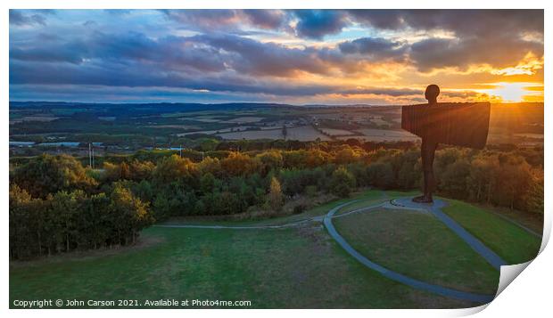 The Angel of the North Print by John Carson