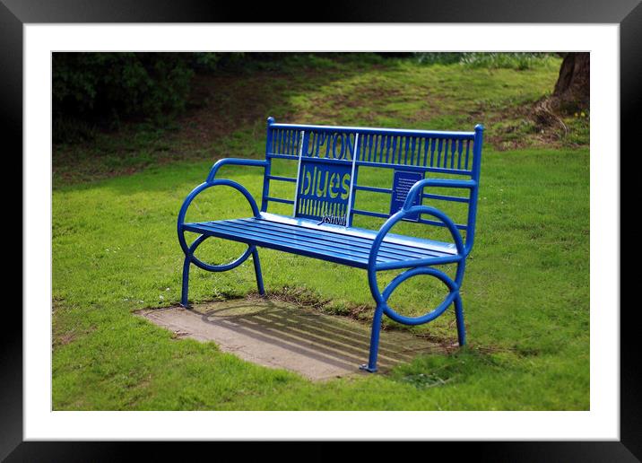  Upton Blues Festival Memorial Bench Framed Mounted Print by Susan Snow
