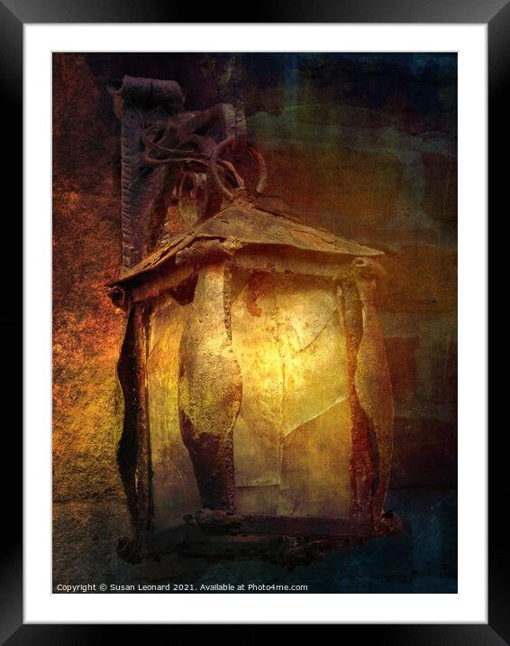 Carrriage Lamp Framed Mounted Print by Susan Leonard