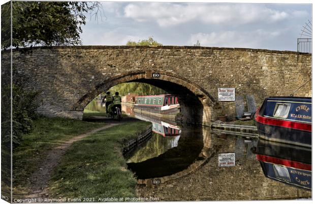 Aynho Wharf bridge Canvas Print by Raymond Evans