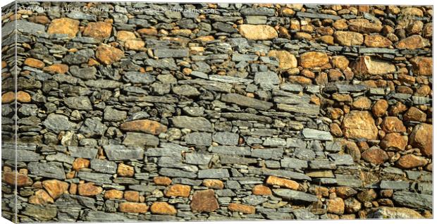 Stone retaining wall Canvas Print by Lucas D'Souza