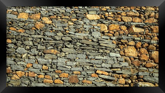 Stone retaining wall Framed Print by Lucas D'Souza