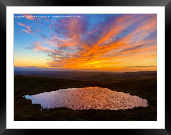Majestic Sunset over Mermaid Pool Framed Mounted Print by tammy mellor