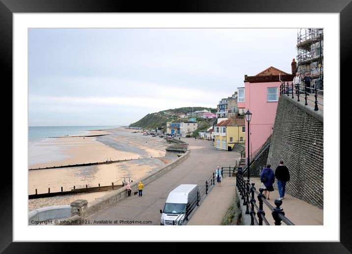 South seafront, Cromer. Framed Mounted Print by john hill