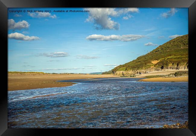 River Ogmore Estuary Ogmore by Sea South Wales  Framed Print by Nick Jenkins