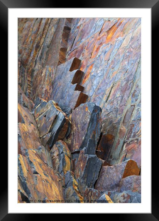 Rock Abstract Framed Mounted Print by Alexandra Lavizzari
