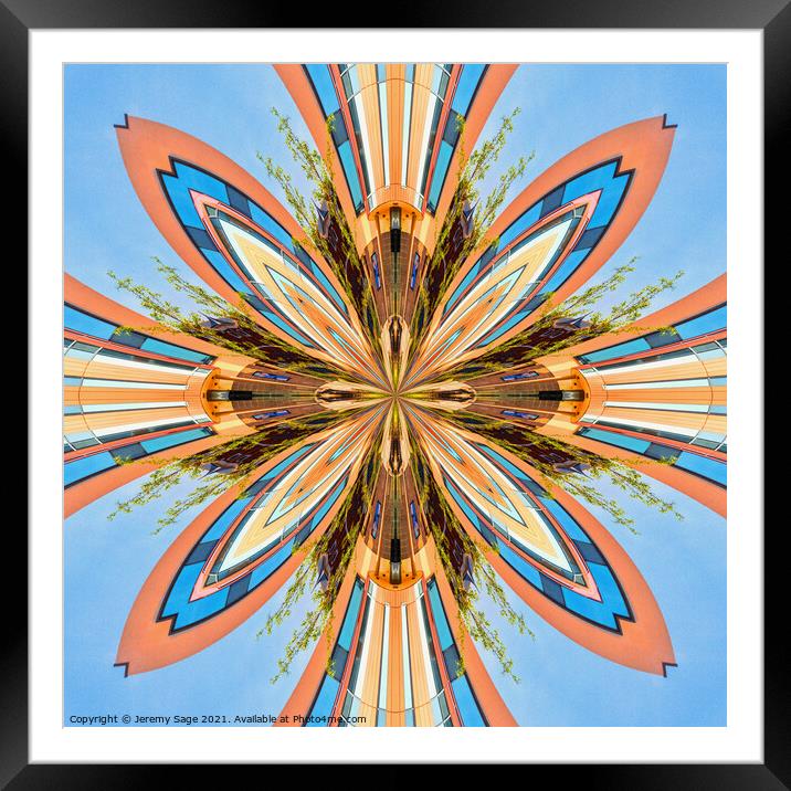 Symmetrical Burst Framed Mounted Print by Jeremy Sage