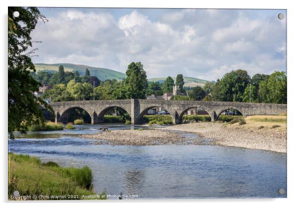 The River Wye flowing through Builth Wells Powys W Acrylic by Chris Warren