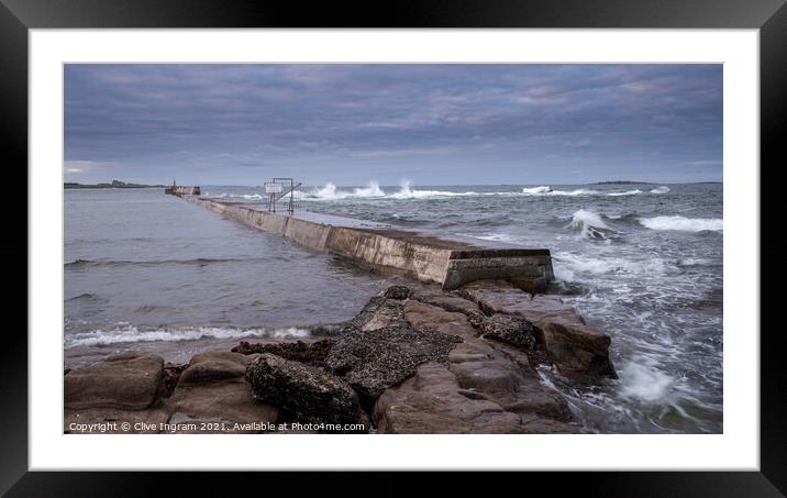 Majestic Stormy Seas Framed Mounted Print by Clive Ingram