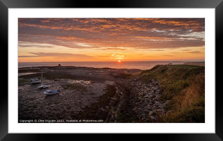 Majestic Sunrise at Seahouses Framed Mounted Print by Clive Ingram
