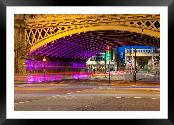 Railway Viaduct, Newcastle upon Tyne Framed Mounted Print by Rob Cole