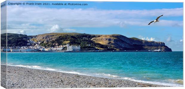 The Great Orme & Pier from the Promenade Canvas Print by Frank Irwin