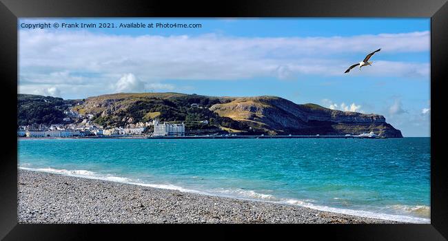 The Great Orme & Pier from the Promenade Framed Print by Frank Irwin