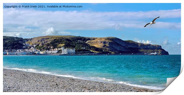 The Great Orme & Pier from the Promenade Print by Frank Irwin