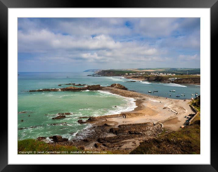 Beautiful Bude Seascape Framed Mounted Print by Janet Carmichael