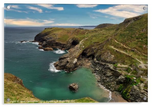 Majestic Barras Nose Headland Acrylic by Janet Carmichael