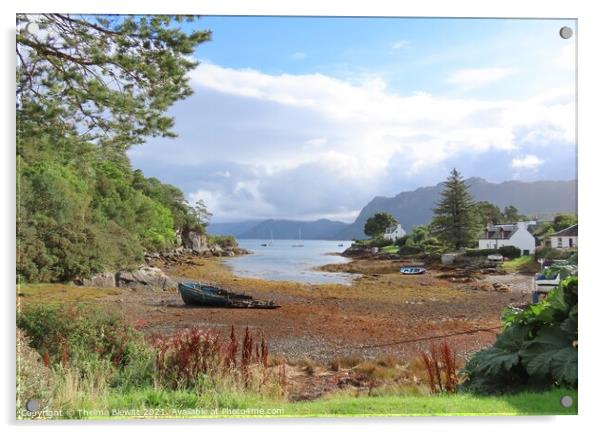 Scenery at Plockton Acrylic by Thelma Blewitt