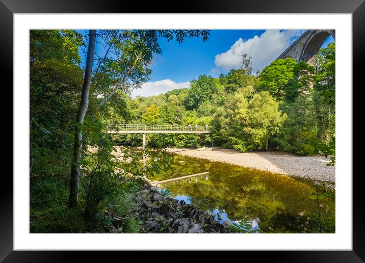 Lambley Viaduct is a stone bridge across the River South Tyne at Framed Mounted Print by Peter Stuart