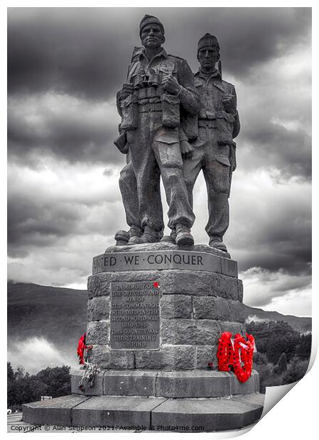 Commando Memorial Print by Alan Simpson