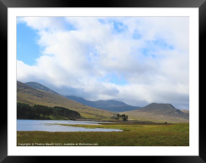 Loch Droma landscape Framed Mounted Print by Thelma Blewitt