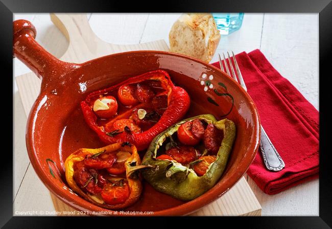 Spicy Mediterranean Roasted Peppers Framed Print by Dudley Wood
