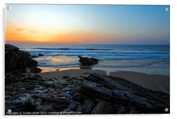 Serene Sunset at Cresmina Beach Acrylic by Dudley Wood