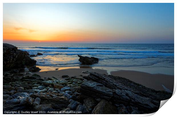 Serene Sunset at Cresmina Beach Print by Dudley Wood