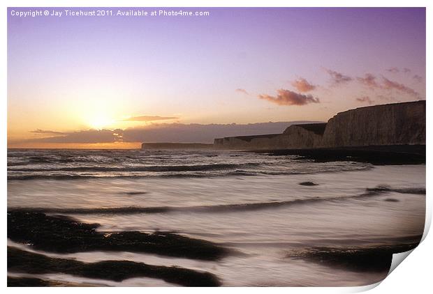 Seven Sisters Sunset Print by Jay Ticehurst