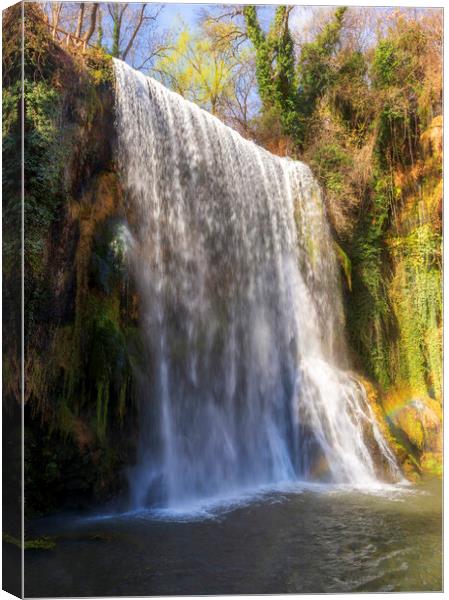 The beautiful waterfall of the whimsical in the Stone Monastery Canvas Print by Vicen Photo