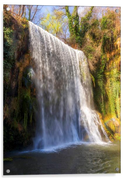 The beautiful waterfall of the whimsical in the Stone Monastery Acrylic by Vicen Photo