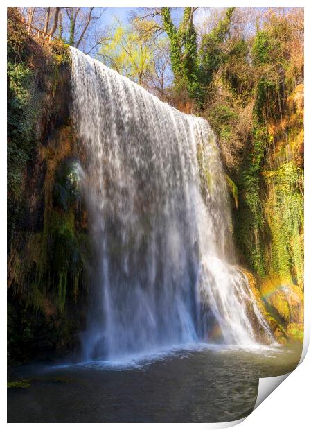 The beautiful waterfall of the whimsical in the Stone Monastery Print by Vicen Photo