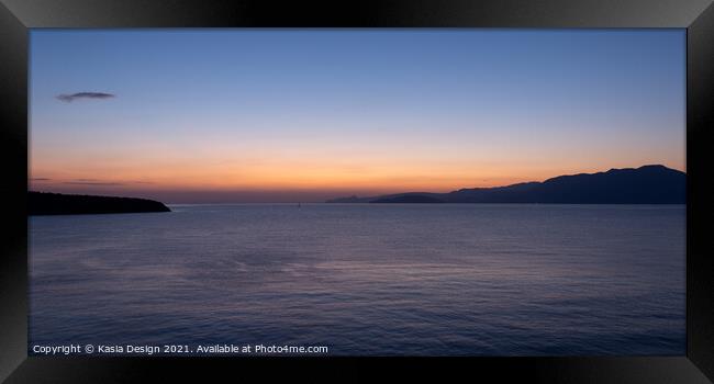 Dawn Light over Mirabello Bay, Crete, Greece Framed Print by Kasia Design