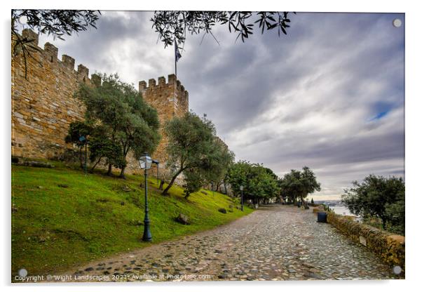 Castelo de S. Jorge Lisbon Acrylic by Wight Landscapes