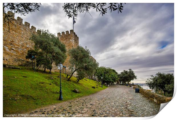 Castelo de S. Jorge Lisbon Print by Wight Landscapes