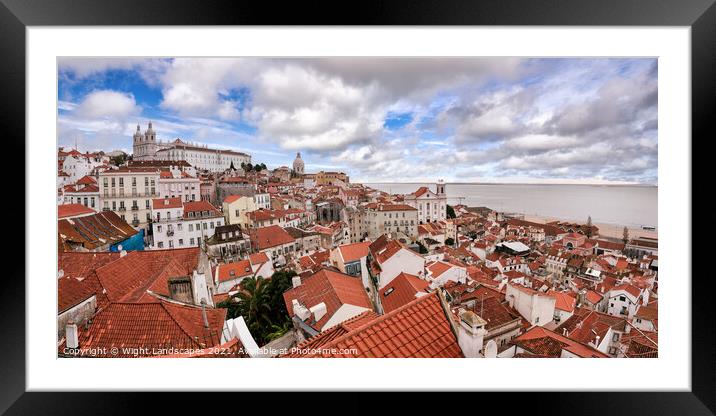 Over The Rooftops Of Lisbon Framed Mounted Print by Wight Landscapes