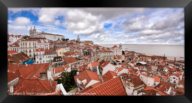 Over The Rooftops Of Lisbon Framed Print by Wight Landscapes