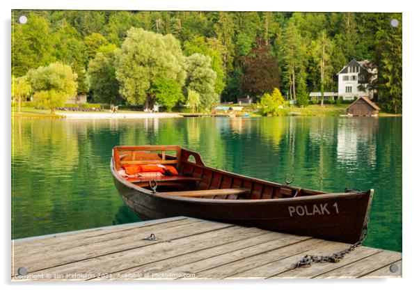 Summer morning at Lake Bled Acrylic by Ian Middleton