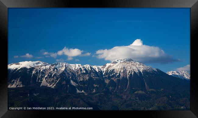 Karavank Alps in Slovenia.  Framed Print by Ian Middleton