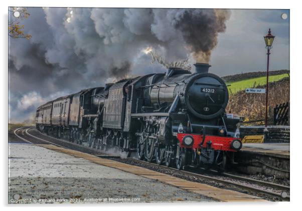 Double steam through the yorkshire dales Acrylic by Richard Perks